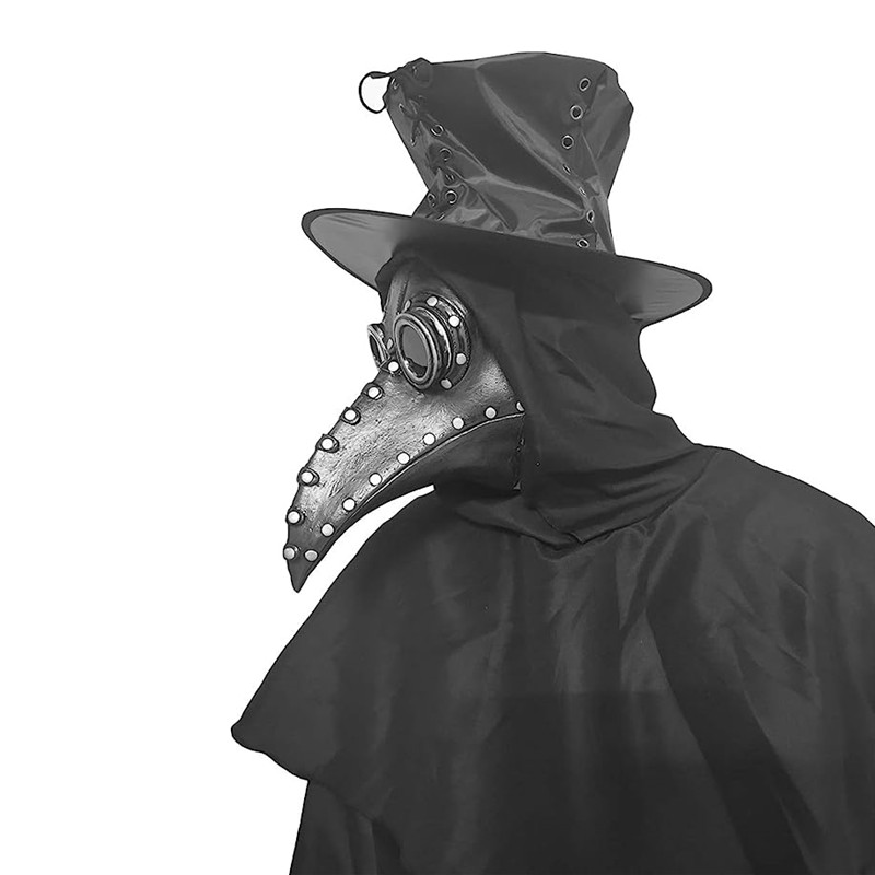 5pc Black Rubber Plague Doctor - đánh giá và giá Disposable Surgical Mask